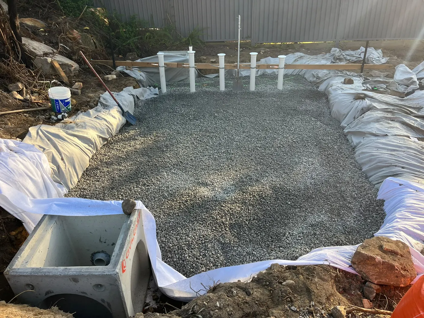 Stormwater absorption bed