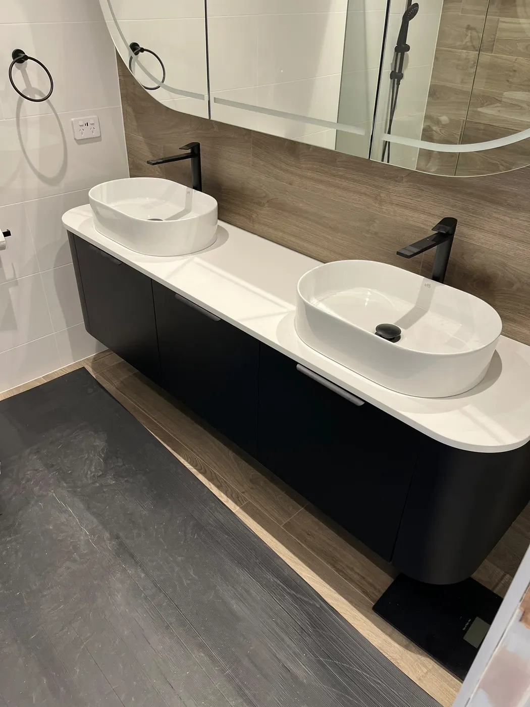 Twin basin vanity